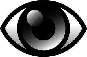 Clipart vetorial de olho roxo com reflexão