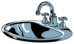 Immagine vettoriale di lavandino bagno