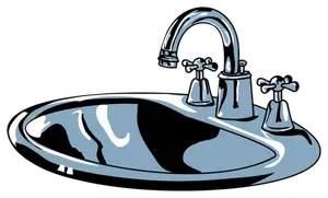 Bathroom sink vector image