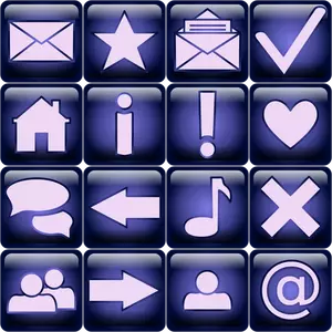 Computer operating system basic icons vector image