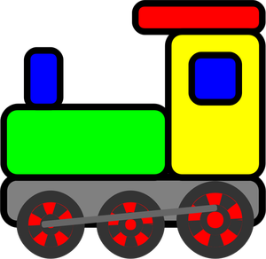 Kleurrijke speelgoed trein vector illustraties