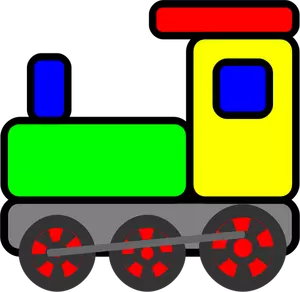 Kleurrijke speelgoed trein vector illustraties