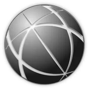 Immagine vettoriale di icona globo grigio
