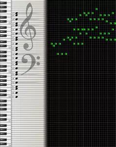Digital musikk ark vektortegning