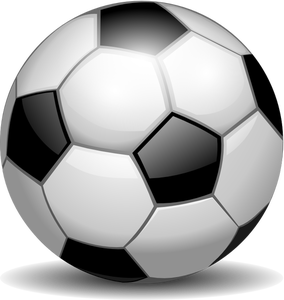 Vektor-ClipArt Fußball Ball mit Reflexionen