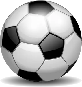 Vector clip art of football ball with reflections