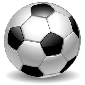 Fotball med hvite sekskantene og svart Femkanter vektorgrafikk