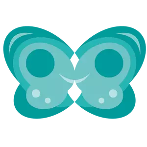 graphiques vectoriels papillon bleu en forme de sourire