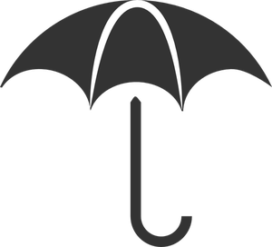 Regen bescherming pictogram vector illustraties