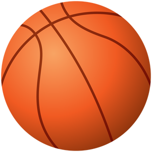 Vector drawing of a basketball ball