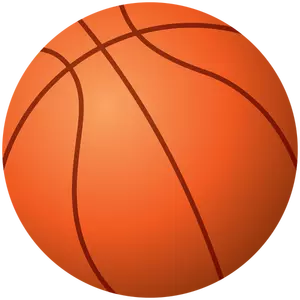 Desenho de uma bola de basquete vetorial
