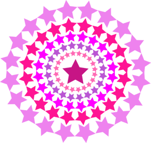 Circle with pink stars