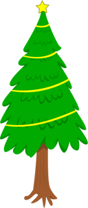 Natürlichen Weihnachtsbaum Vektor-ClipArt