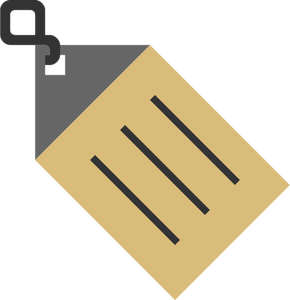 Ilustración vectorial del icono de etiqueta de nombre