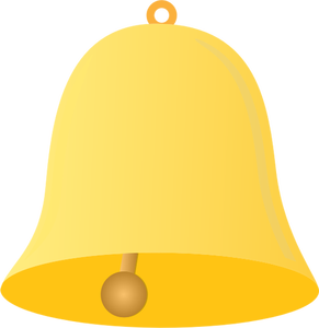 Vektorbild av gula bell symbol