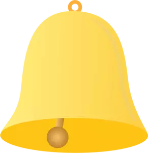 Vector image of yellow bell symbol