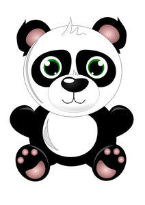 Baby panda vektorové