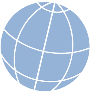 Einfache Globus-Symbol Vektor-ClipArt
