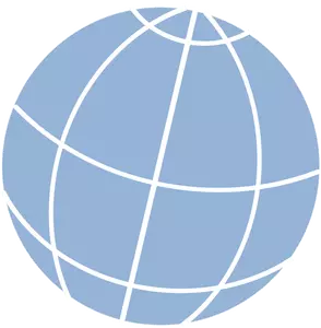 Globo simples ícone vector clip-art