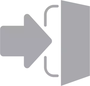 Immagine vettoriale in scala di grigi uscita icona