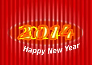 Feliz ano novo com nervuras vermelho sinal vector imagem