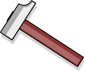 Clipart de vecteur de dessin animé, dessin d'un marteau