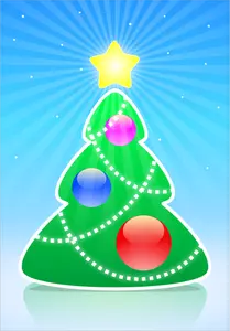 Dessin animé Noël arbre vector illustration