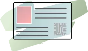 Smartcard with chip vector image