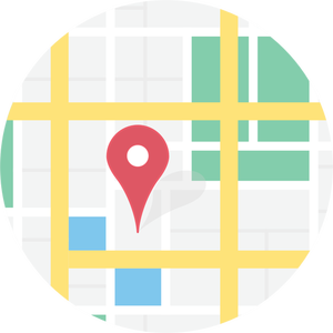 Vector clip art of location on map sign