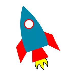 Cartoon space rocket vector image