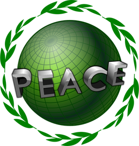 Illustrazione vettoriale di pace globo