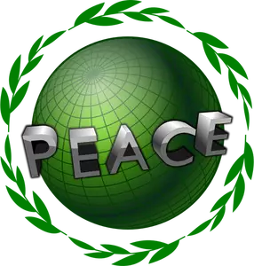 Illustrazione vettoriale di pace globo
