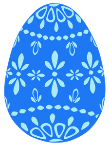 Albastru dantelă ouă de Paşte vector imagine