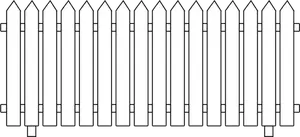 Dessin vectoriel de fine ligne clôture