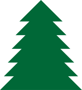 Grafica vectoriala de contur festiv pomul de Crăciun
