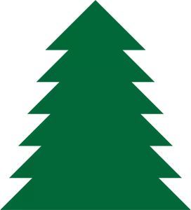 Gráficos vectoriales del contorno del árbol de Navidad festiva