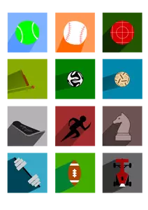 Wybór sportowych znak ikony ilustracja wektorowa