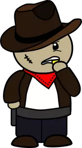 Cowboy cartoon vector image