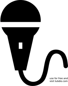 Schwarz und weiß-Mikrofon-Symbol-Vektor-Grafiken