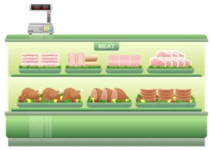 Supermarket meat counter