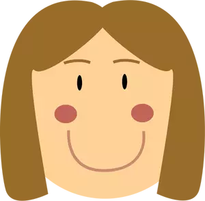Vector tekening van glimlachen vrouwelijke avatar