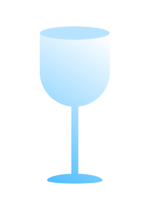 Blue wine glass