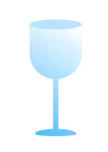 Copo de vinho azul