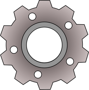 Vector clip art of gear with small holes
