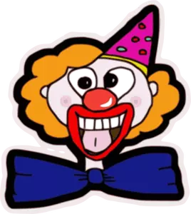 Happy clown face vector image