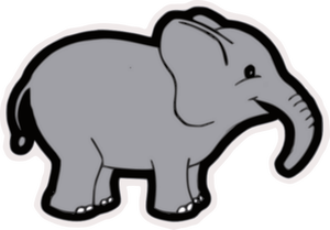 Elefant copilul vector miniaturi