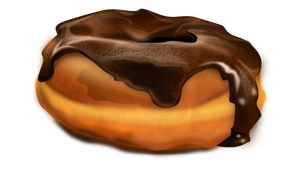 Image vectorielle donut chocolat