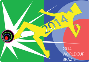 Мира по футболу 2014 плакат векторное изображение