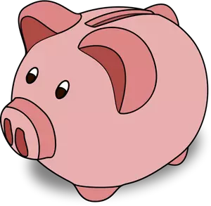 Cartoon piggy bank vector image
