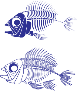 Grafică de schelet vectorială peşte